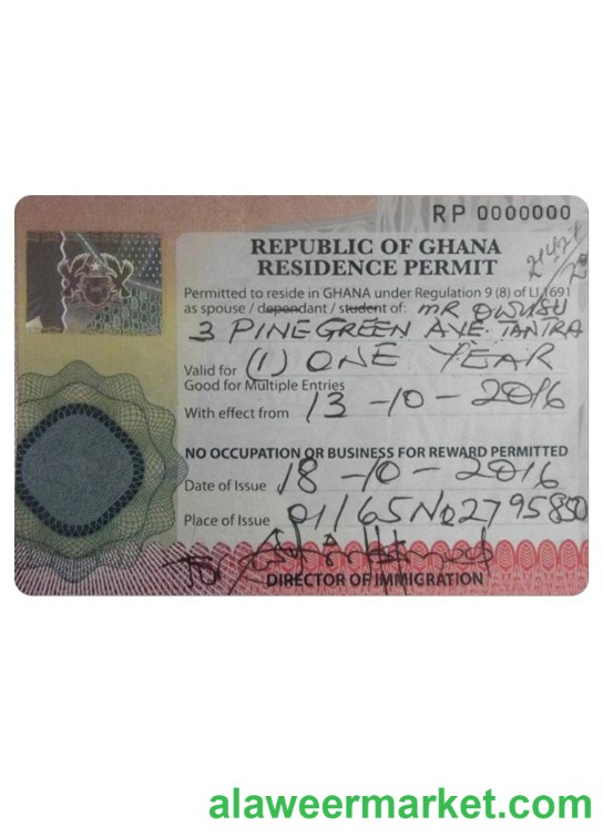 GHANA residence permit
